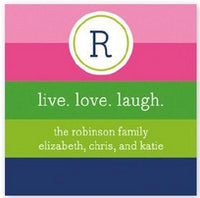 Bold Stripe Pink, Green and Navy Stickers
