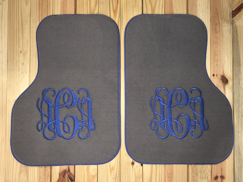 Monogrammed online floor mats