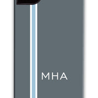 Vertical Stripe Grey & Light Blue Phone Case
