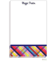 Personalized Gingham Modern Notepad