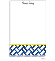 Personalized Basketweave Modern Notepad