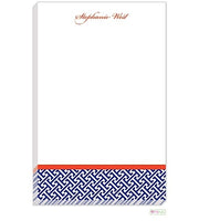 Personalized Greek Key Modern Notepad
