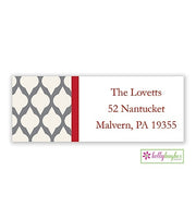 Grey Lattice Modern Address Labels