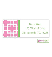 Pink Squared Modern Address Labels