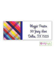 Gingham Modern Address Labels