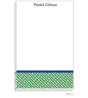 Personalized Greek Key Modern Notepad