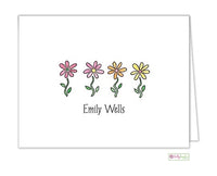 Row of Daisies Classic Folded Notes