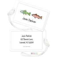 Personalized Gone Fishing Classic Luggage Tags