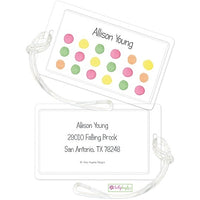 Personalized Sherbet Dots Classic Luggage Tags