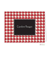 Red Houndstooth Modern Folded Notes
