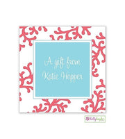 Coral Stripe Modern Enclosure Card