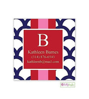 Navy Shells w/ Stripe Modern Enclosure Card