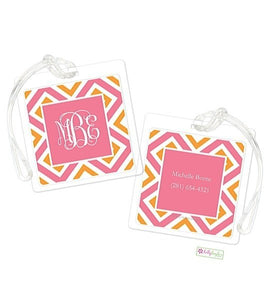 Personalized Geo Modern Bag Tags