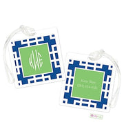 Personalized Squared Modern Bag Tags