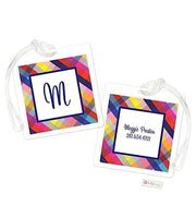 Personalized Gingham Modern Bag Tags
