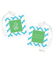 Personalized Basketweave Modern Bag Tags