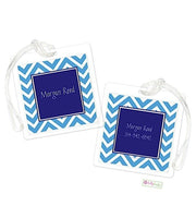 Personalized Chevron Modern Bag Tags