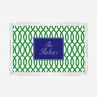 Monogrammed Garden Gate Lucite Serving Tray