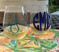 Acrylic Stemless Wine Glasses