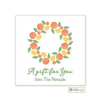 Winter Citrus Thanksgiving Holiday Gift Sticker