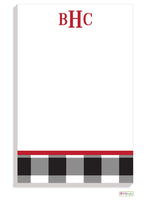 Personalized Buffalo Check Modern Notepad