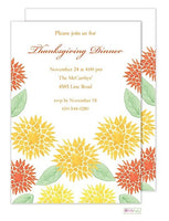 Garden Mums - Thanksgiving Holiday Invitation