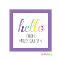 Rainbow Hello Classic Calling Card