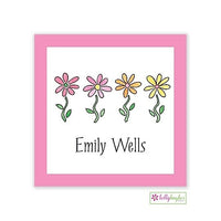 Row of Daisies Classic Calling Card