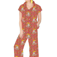 Mandarin Monkey Capri Pajama Set