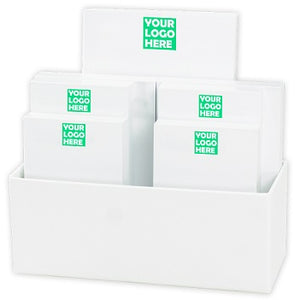 Your Logo 7 Tablet Set (White with Linen holder)