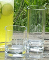 Monogrammed Square Acrylic Tumblers