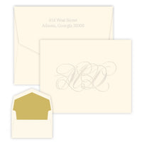 Banbury Duogram Embossed Folded Notes