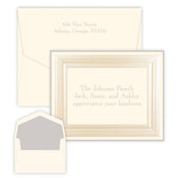 Bel Amour Silver - Silver Leaf Raised Ink Folded Notes