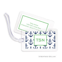 Anchors Navy Bag Tags Set