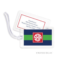 Rugby Navy & Kelly Bag Tags Set