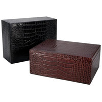 Monogram Crocodile Print Box
