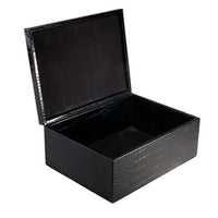 Monogram Crocodile Print Box