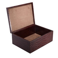 Monogram Crocodile Print Box