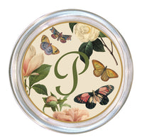 Monogrammed Floral Coaster