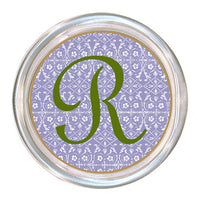 Monogrammed Spring Lavender Coaster
