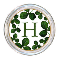 Monogrammed Crazy Clover Coaster