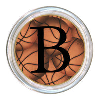 Monogrammed Antique Basketball Coaster