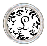 Monogrammed Black Berry Coaster