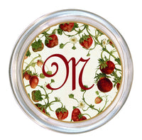 Monogrammed Strawberries Coaster
