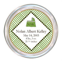 Brown and Green Baby Coaster