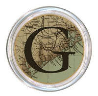 Monogrammed Upper Texas Coast Map Coaster