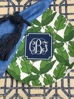 Palm Leaf Monogrammed Melamine Plate