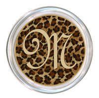 Monogrammed Leopard Coaster