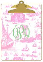 Pale Boat Toile Clipboard