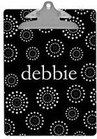 Black & White Circles Clipboard